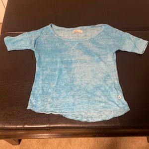 Acid wash blue tee